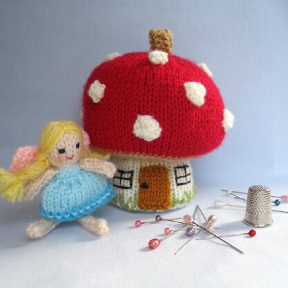 Toadstool Pincushion and Fairy