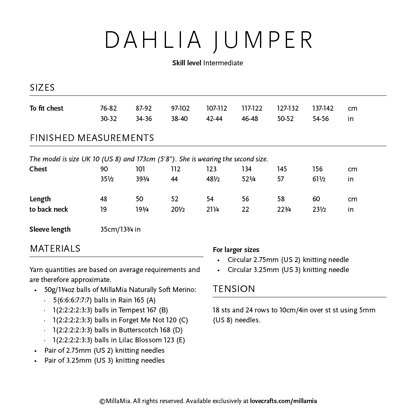 MillaMia Dahlia Jumper PDF