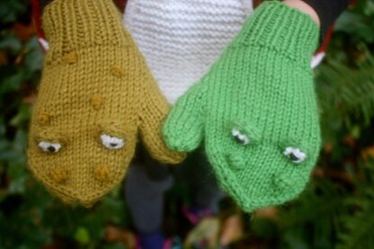 Frog and Toad Mittens