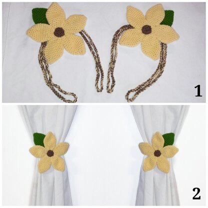 Curtain bra flower crochet pattern