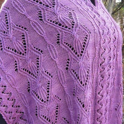 Toki Cable Lace Shawl