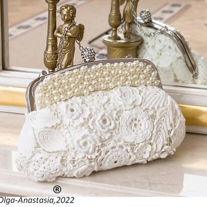 Irish lace bridal handbag