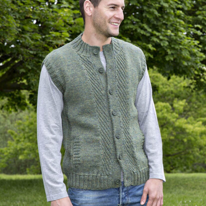 Waistcoat & Cardigan in Twilleys Freedom Alfresco Aran - 9207