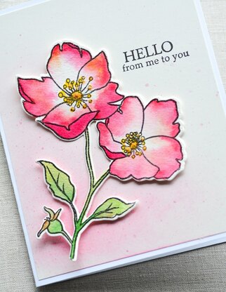 Memory Box Clear Stamps - Wild Rose Stem