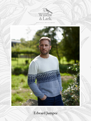 Edward Jumper - Sweater Knitting Pattern For Men in Willow & Lark Ramble