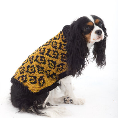 Animal Lover Dog Sweater in Lion Brand Vanna's Glamour - L32370 - knitting pattern