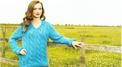 Cabled Front Sweater in Twilleys Freedom Wool