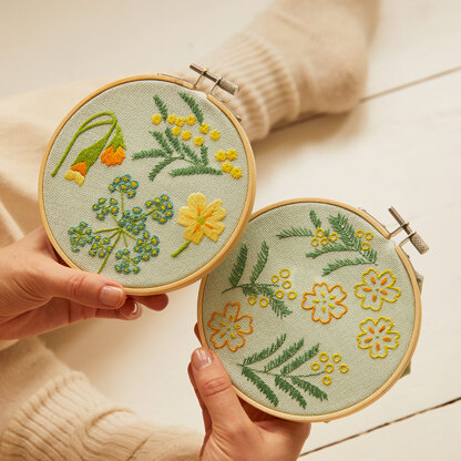 DMC Mindful Making The Quiet Garden Printed Embroidery Kit