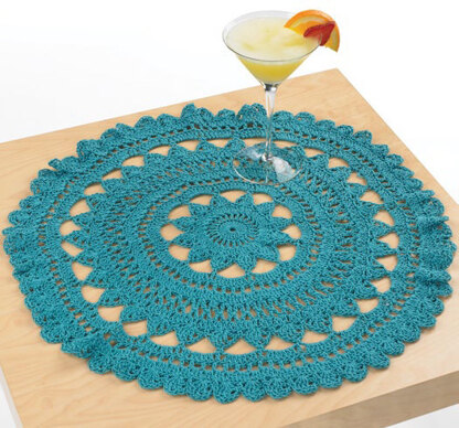 Mediterranean Surf Doily in Aunt Lydia's Fashion Crochet Thread Size 3 Solids - LC3101