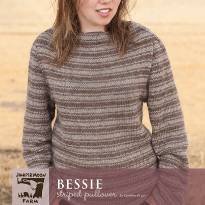 Bessie Striped Pullover in Juniper Moon Farm Herriot