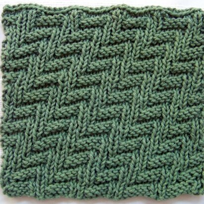 Rib and Welt Dishcloth - knitting pattern