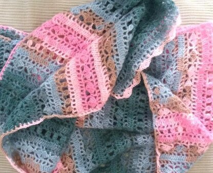 Lacy blanket shawl
