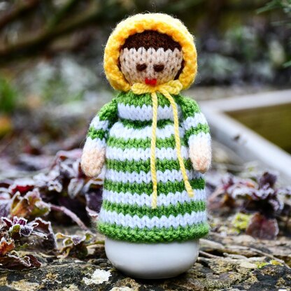 Victorian Doll Egg Cosy Knitting Pattern - Doll Knitting Pattern.