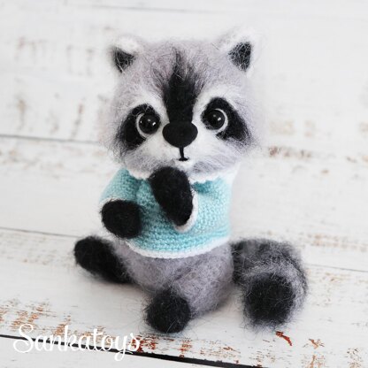 Little raccoon Smoky Crochet pattern by Sankatoys | LoveCrafts