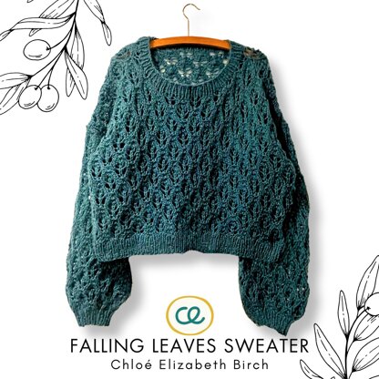 Falling Leaves Simple Lace Sweater