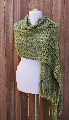 Fall Moss Shawl