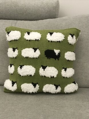 Flock of sheep cushion