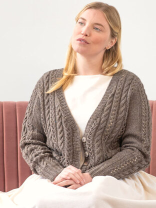 Rosewood Cardigan in Berroco Lanas - Downloadable PDF