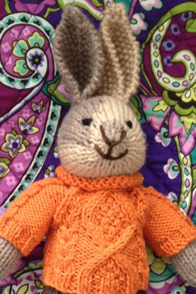 Bunny in Aran Sweater