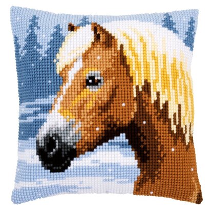 Vervaco Horse in the Snow Cross Stitch Cushion Kit - 40cm x 40cm