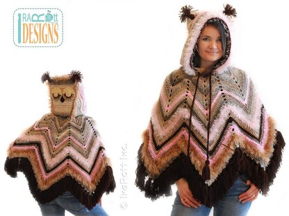 Fiesta Owl Poncho with Hood