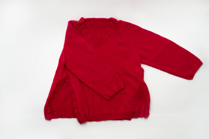 Snuggly V-Neck Jumper - Free Knitting Pattern in Paintbox Yarns Baby DK