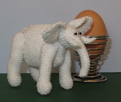 World's Tiniest White Elephant Amigurumi Toy