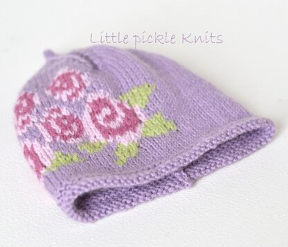 Baby Beanie 'Little Rose'