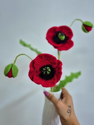 Poppy flower bouquet