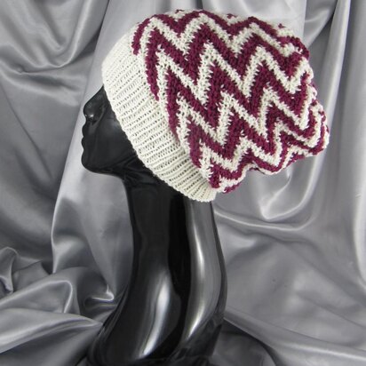 Zig Zag Stripe Slouch Hat