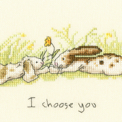 Bothy Threads I choose you by Anita Jeram Cross Stitch Kit - 19 x 12cm