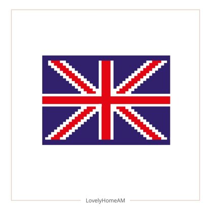 Union Jack Chunky Blanket Pattern: Finger Knitting Tutorial British Flag (PDF Pattern)