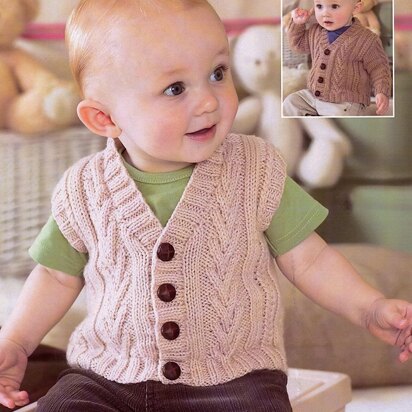 Cardigan & Waistcoat in Sirdar Snuggly DK - 1312