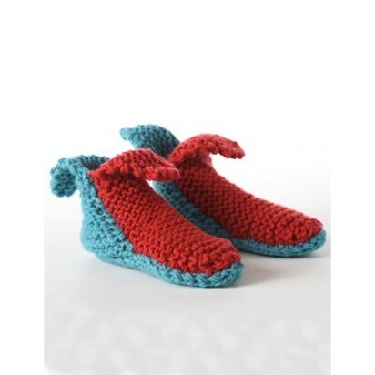 Slippers in Bernat Super Value