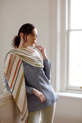 Henny Shawl in Rowan Cotton Cashmere - Downloadable PDF