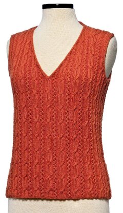 Cable and Openwork Vest - #179