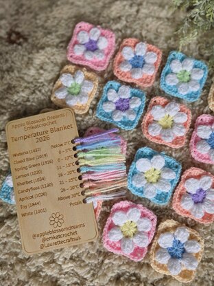 A Year in Flowers Temperature Blanket