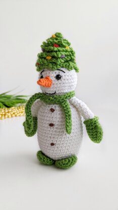 Snowman Crochet Kit for Adults, Beginner Crochet Kit, Christmas Amigurumi  DIY Craft Kit 