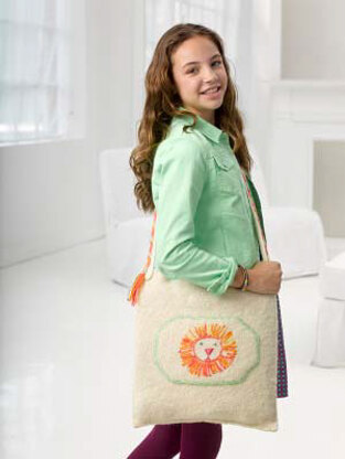 Felted Storyteller Tote in Lion Brand Fishermen's Wool - L32132