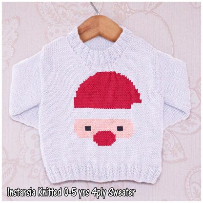 Intarsia - Santa Face - Chart Only