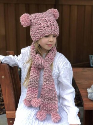 Betsy knit scarf and hat