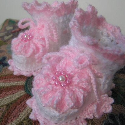 Baby Booties "New Baby Girl"