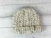 Cable Beanie with a Brim