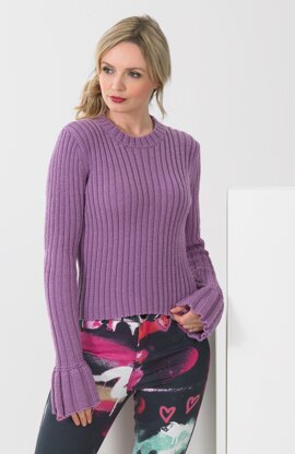 Ladies Bell Sleeve Sweater 5054