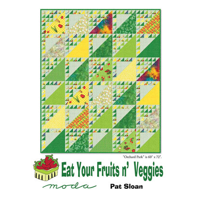 Moda Fabrics Eat Your Fruits and Veggies Quilt - Downloadable PDF