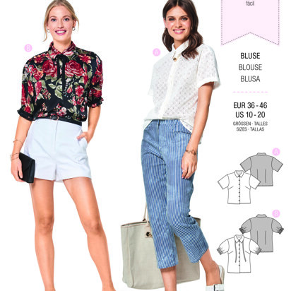 Burda Style Misses Fancy Summer Blouses B6426 - Paper Pattern, Size 10-20