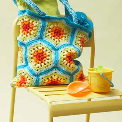 Rainbow Hexagon Beach Bag in Lily Sugar 'n Cream Solids