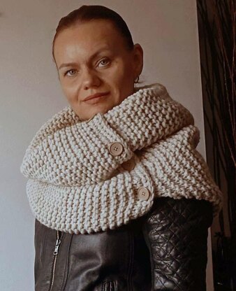 Chunky Infinity Cowl Garter Stitch Scarf Pattern