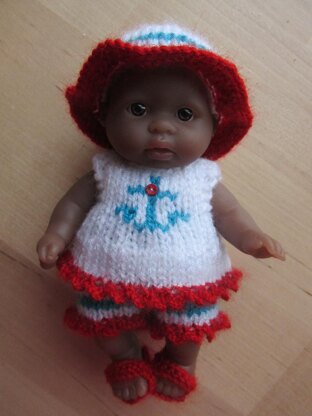 Beach Outfit for 5" Berenguer Doll