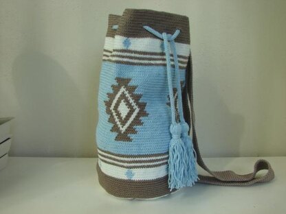 Mochila bag blue brown